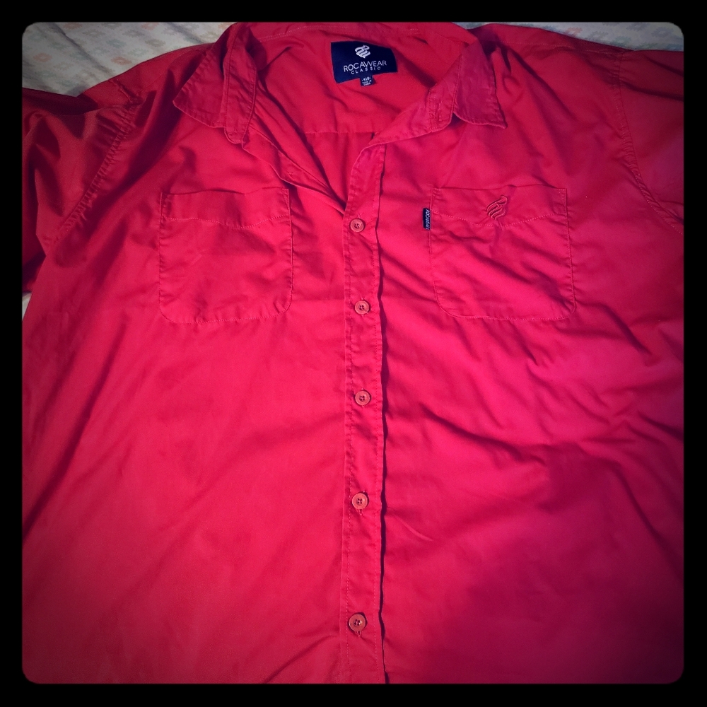 Red Rocawear Button Up